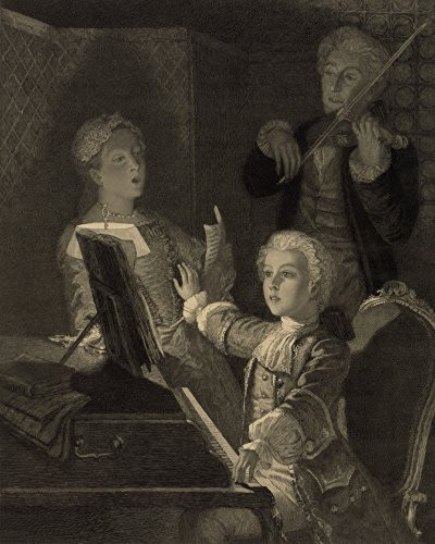 Mozart Family Rehearsing 1760s Poster Print by Science Source 18 x 24