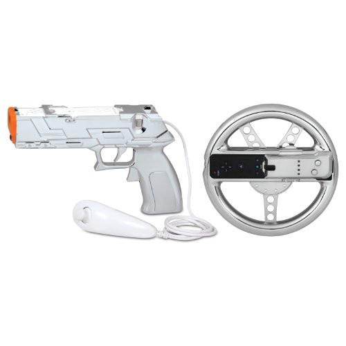 dreamGEAR Nintendo Wii Race and Shoot Bundle (silver)