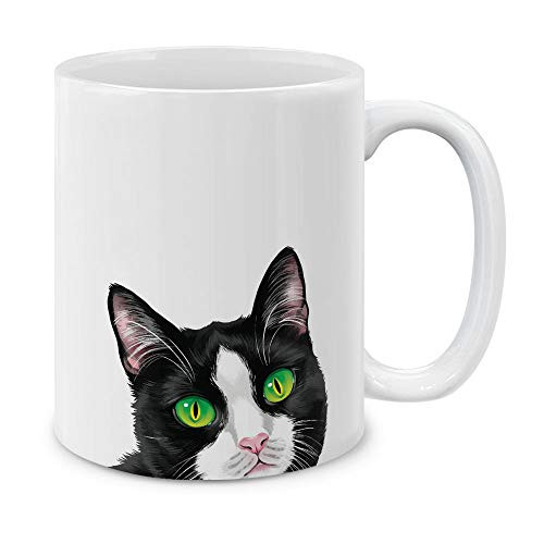 MUGBREW Felix Tuxedo Coat Cat Kitten Ceramic Coffee Mug Tea Cup 11 OZ