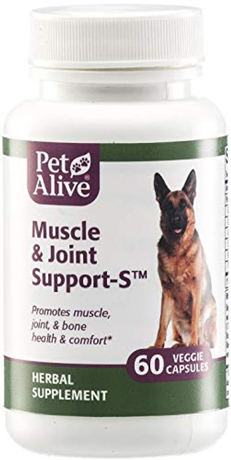 PetAlive Muscle  Joint SupportS for Bone and Joint Health and Comfort 60 Caps