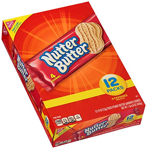 Nabisco Nutter Butter Peanut Butter Sandwich Cookies 12 Count 16 7oz Box Pack of 2