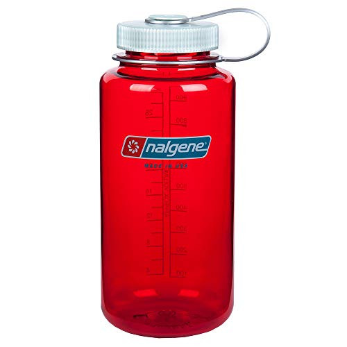 Nalgene Tritan Wide Mouth BPAFree Water Bottle Outdoor Red 1 Quart