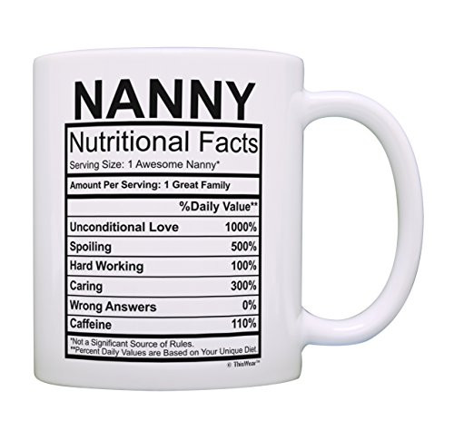 Nanny Coffee Mug Nanny Nutritional Facts Nanny Birthday Gifts for Nanny Gift Coffee Mug Tea Cup White Nanny Coffee Mug Nanny Nutritional Facts Nanny Birthday Gifts for Nanny Gift Coffee Mug Tea Cup White