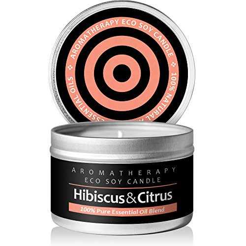 I  Candle Aromatherapy Soy Wax Scented Candles Hibiscus  Citrus