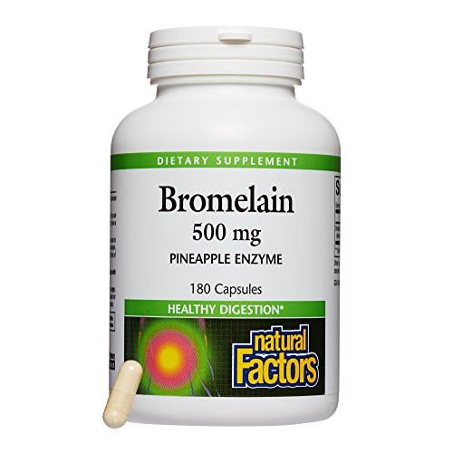 Natural Factors Bromelain 500 mg Enzyme Support for a Healthy Digestive System 180 capsules 180 servings