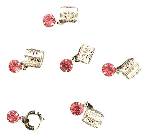 Natural Hair jewelry for locs faux braids with gemstone Hair Coil Dreadlocks Beads Hair Cuffs Hair Braids Clips Hair Decoration Braid Jewelry for Braids Accessories 6pc Pink Natural Hair jewelry for locs faux braids with gemstone Hair Coil Dreadlocks Beads Hair Cuffs Hair Braids Clips Hair Decoration Braid Jewelry for Braids Accessories 6pc Pink