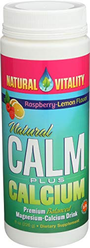 Natural Vitality Calm Plus Calcium Raspberry Lemon 8 Ounce Magnesium Calcium Drink