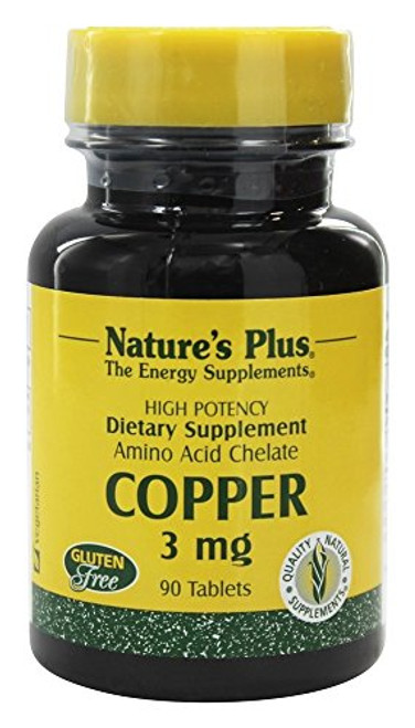 NaturesPlus Copper 3 mg 90 Vegetarian Tablets High Potency Essential Minerals Amino Acids Promotes Healthy Immune System Function GlutenFree 90 Servings NaturesPlus Copper 3 mg 90 Vegetarian Tablets High Potency Essential Minerals Amino Acids Promotes Healthy Immune System Function GlutenFree 90 Servings