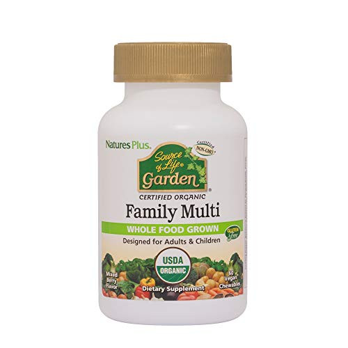 NaturesPlus Source of Life Garden Certified Organic Family Chewable Multivitamin 60 Vegan Chewables Mixed Berry Flavor for Adults Children Vegetarian GlutenFree 3060 Servings NaturesPlus Source of Life Garden Certified Organic Family Chewable Multivitamin 60 Vegan Chewables Mixed Berry Flavor for Adults Children Vegetarian GlutenFree 3060 Servings