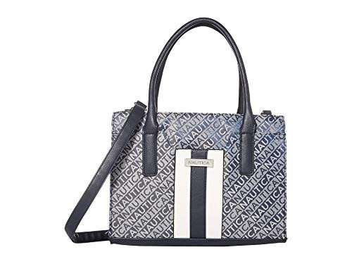 Nautica Lakeside Jacquard Sandy Satchel Indigo One Size