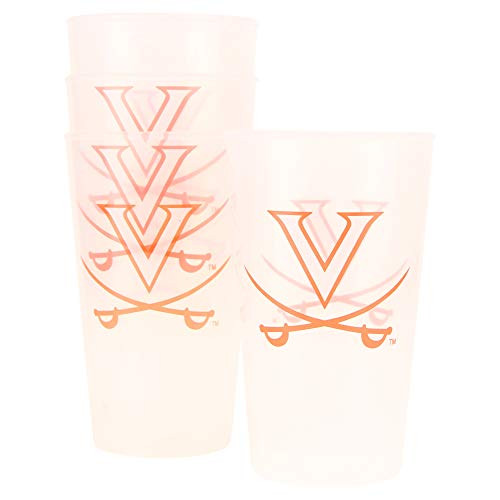 NCAA Frosted Plastic Tailgating Cups 16oz 4Pack Virginia Cavaliers