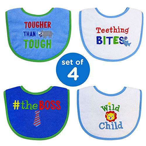 Neat Solutions Attitude Sayings Bib Set Boy 4Count