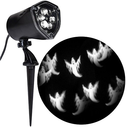 Strobing LightShow LED Halloween Chasing White Ghosts Strobe Spotlight Whirl-a-Motion