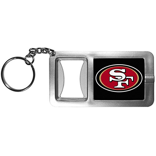 NFL Siskiyou Sports Fan Shop San Francisco 49ers Flashlight Key Chain with Bottle Opener One Size Black NFL Siskiyou Sports Fan Shop San Francisco 49ers Flashlight Key Chain with Bottle Opener One Size Black