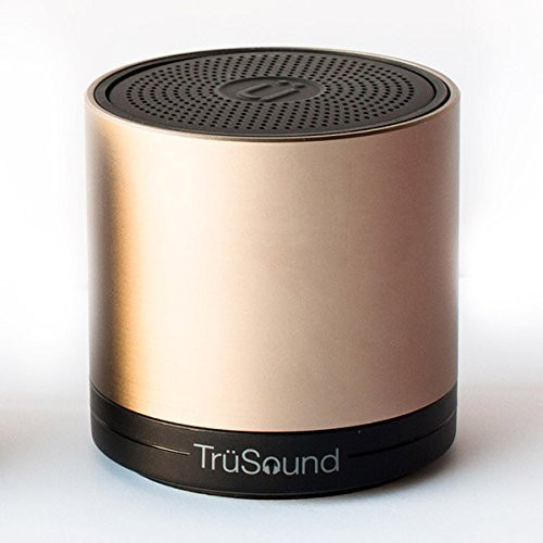 TruSound T2Gold Audio Wireless Bluetooth Portable Speaker/Speakerphone, 360 Degree, Gold
