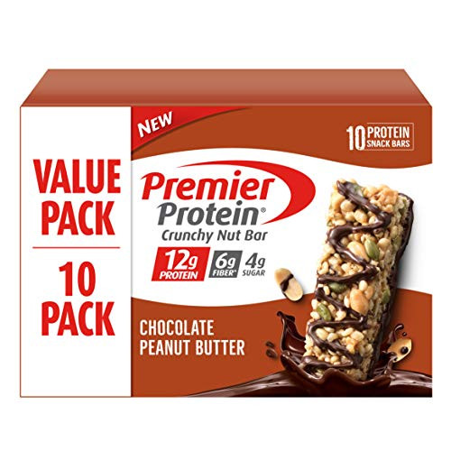 Premier Protein Crunchy Nut Bar Chocolate Peanut Butter 10 Count