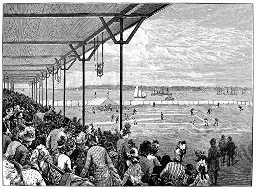 New York Baseball 1886 NThe New Grounds Of The Metropolitan Baseball Club On Staten Island Line Engraving American 1886 Poster Print by 18 x 24