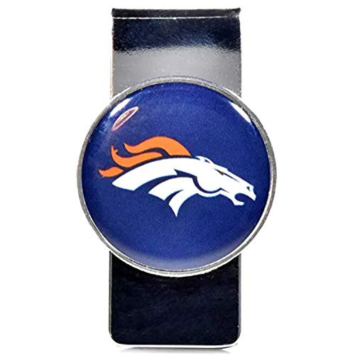 NFL Sports Team Raised Dome Logo Money Clip Denver Broncos