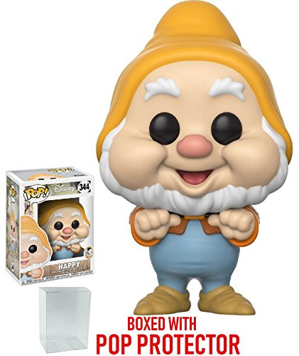 Funko Pop! Disney: Snow White and the Seven Dwarfs - Happy Vinyl Figure (Bundled with Pop Box Protector Case)