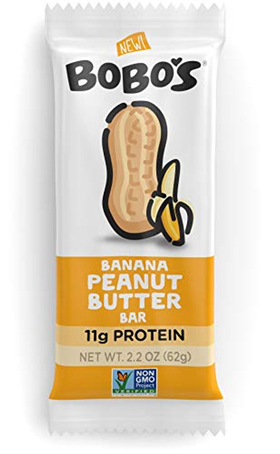 Bobo s Nut Butter Protein Bars Banana Peanut Butter 2 2 Oz Bar Pack of 12 Plant Based High Protein Everyday Snack