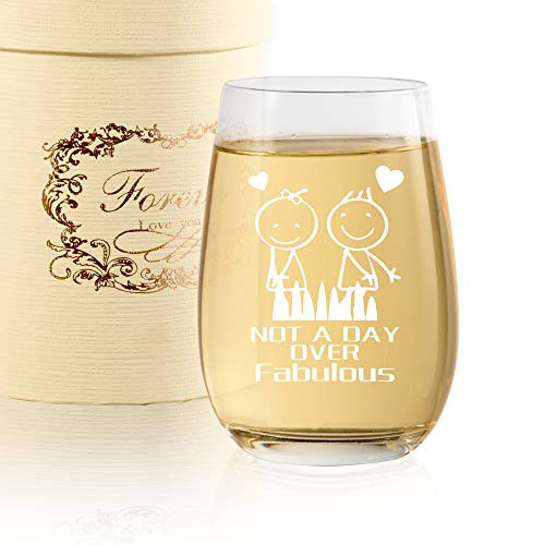 Not a Day Over Fabulous Birthday Gifts for Women Funny Mother s Day Christmas Birthday Wine Glass Gifts Ideas for Her Mom Wife Grandma Daughter Sister Aunt Friends Coworker 12 oz Not a Day Over Fabulous Birthday Gifts for Women Funny Mother s Day Christmas Birthday Wine Glass Gifts Ideas for Her Mom Wife Grandma Daughter Sister Aunt Friends Coworker 12 oz