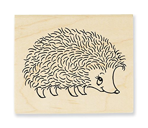 STAMPENDOUS Wood Stamp, Happy Hedgehog