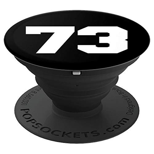 Number 73 Sports Jersey Player 73 Fan FRONT Print Varsity PopSockets Grip and Stand for Phones and Tablets