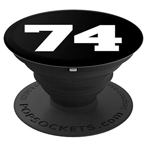 Number 74 Sports Jersey Player 74 Fan FRONT Print Varsity PopSockets Grip and Stand for Phones and Tablets