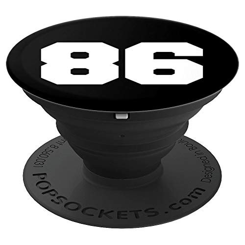 Number 86 Sports Jersey Player 86 Fan FRONT Print Varsity PopSockets Grip and Stand for Phones and Tablets