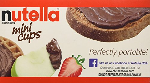 Nutella Ferrero Hazelnut Spread With Skim Milk Cocoa  Mini Cups  3 Pack 5 2oz Each Box Made in Germany