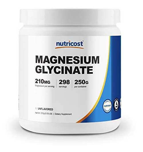 Nutricost Magnesium Glycinate Powder 250 Grams Unflavored Nutricost Magnesium Glycinate Powder 250 Grams Unflavored