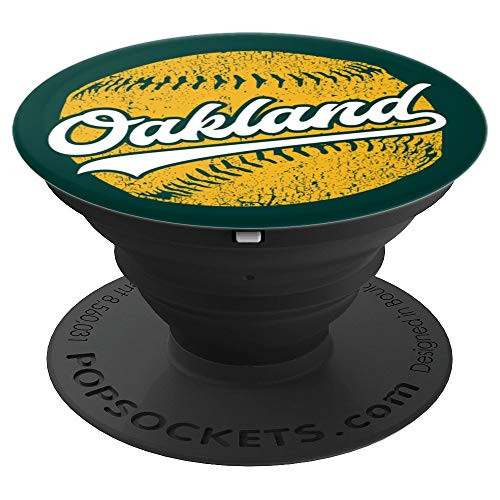Oakland Baseball Vintage OAK Pride Retro Distressed Gift PopSockets Grip and Stand for Phones and Tablets