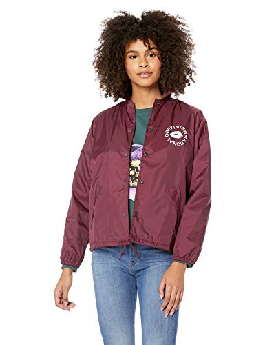 Obey Junior s KISS Coaches Jacket Maroon Large