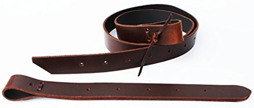 PRORIDER Horse Western Saddle Latigo Off Billet  Cinch Strap 2Piece Set with Holes 40415