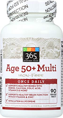 365 Everyday Value Age 50 Multi IronFree 90 ct