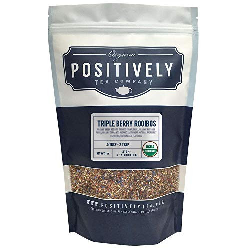 Positively Tea Company Organic Triple Berry Rooibos Tea Loose Leaf 16 oz  Bag