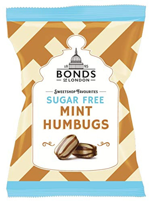 Original Bonds Of London Candy Bonds SUGAR FREE Mint Humbugs Bag Mint Flavored Boiled SUGAR FREE Sweets With A Toffee Centre Imported From The UK England The Very Best Of British Sweets SUGAR FREE Original Bonds Of London Candy Bonds SUGAR FREE Mint Humbugs Bag Mint Flavored Boiled SUGAR FREE Sweets With A Toffee Centre Imported From The UK England The Very Best Of British Sweets SUGAR FREE