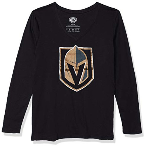 OTS NHL Vegas Golden Knights Women s Rival Long Sleeve Tee Distressed Logo Large OTS NHL Vegas Golden Knights Women s Rival Long Sleeve Tee Distressed Logo Large