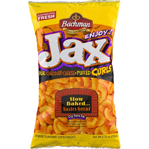 Bachman Jax Real Cheddar Cheese Puffed Curls 2 75 oz  Bag 4 Bags