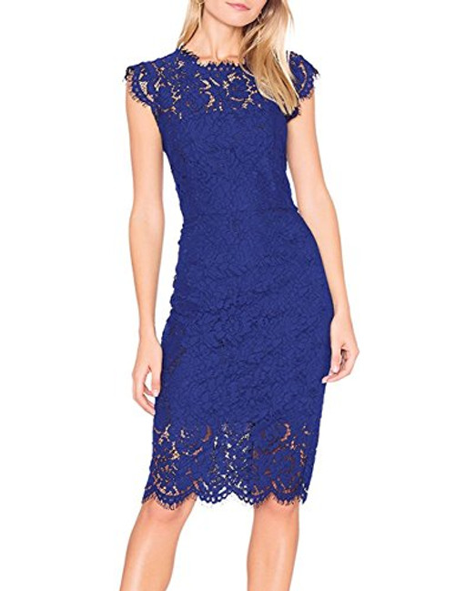 MEROKEETY Women s Sleeveless Lace Floral Elegant Cocktail Dress Crew Neck Knee Length for Party MEROKEETY Women s Sleeveless Lace Floral Elegant Cocktail Dress Crew Neck Knee Length for Party