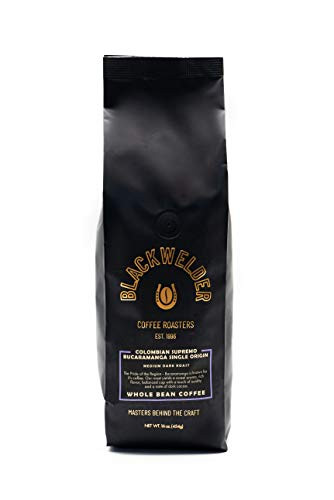 Blackwelder Coffee Medium Dark Roast Whole Bean Colombian Coffee Fresh Roasted Small Batch Single Origin Beans 1lb Bag