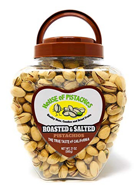 House of Pistachios Roasted and Salted Pistachios Real Flavor Family Recipe California Grown 21 Ounces House of Pistachios Roasted and Salted Pistachios Real Flavor Family Recipe California Grown 21 Ounces