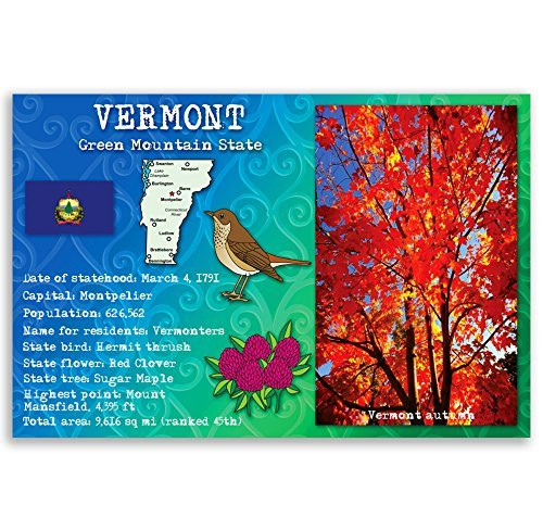 VERMONT STATE FACTS postcard set of 20 identical postcards  Post cards with VT facts and state symbols  Made in USA
