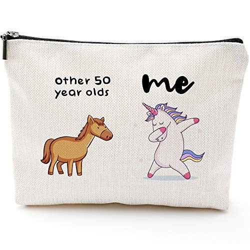 1970 Birthday Gifts for Women 50 Years Old Birthday Gifts50th Birthday Gifts for Women  Makeup Bag for Mom Wife Friend Sister Her Colleague CoworkerMakeup bag50th Unicorn