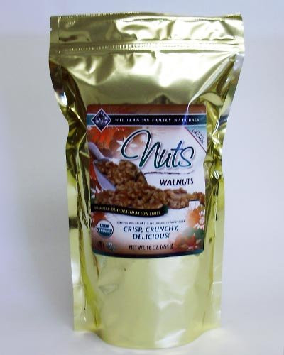 Nuts Raw Soaked  Dried Certified Organic Walnuts 1 lb
