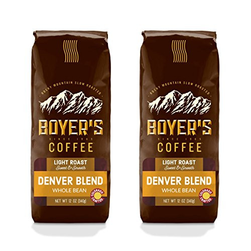 Denver Blend, Light Roast Coffee, Whole Bean, 12oz (Pack of 2)