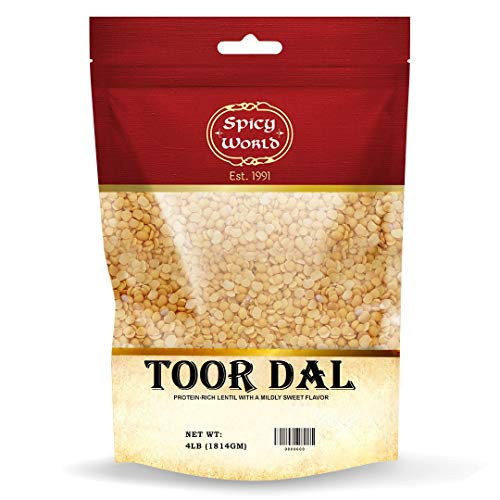 Spicy World Toor Dal 4 Pound Bag  Split Pigeon Pea  Indian Lentils