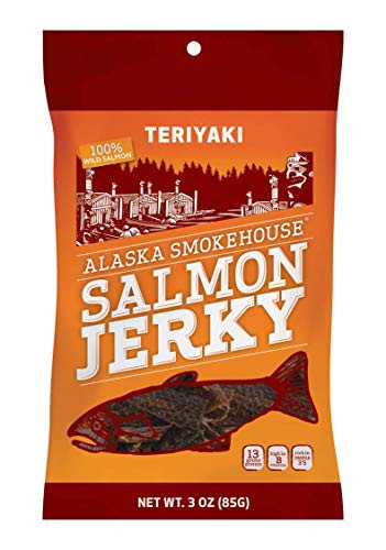 Alaska Smokehouse Teriyaki Salmon Jerky 3Ounce Bag
