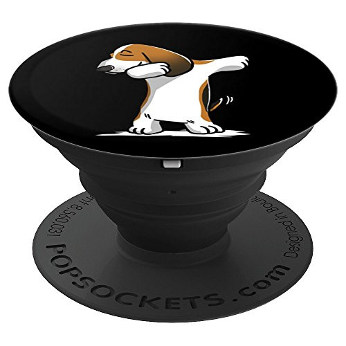 Funny Dabbing Basset Hound Dog Dab Dance Move PopSockets Grip and Stand for Phones and Tablets