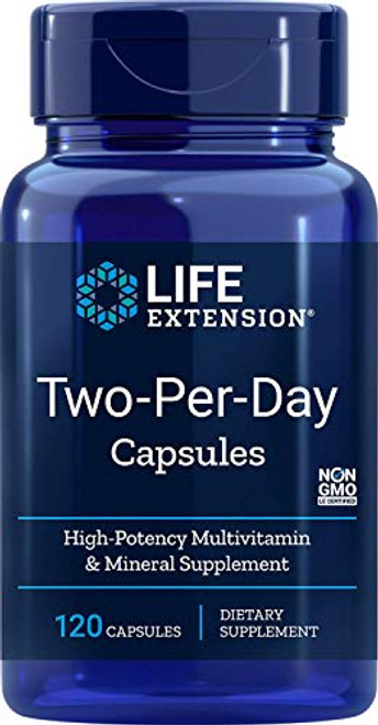 Life Extension Two Per Day High Potency Multivitamin  Mineral Supplement 120 Capsules